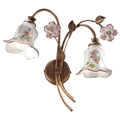 Immagine prodotto di CLASSIC PISA C1202, Lampada a Parete Applique in Vetroceramica, Ferroluce