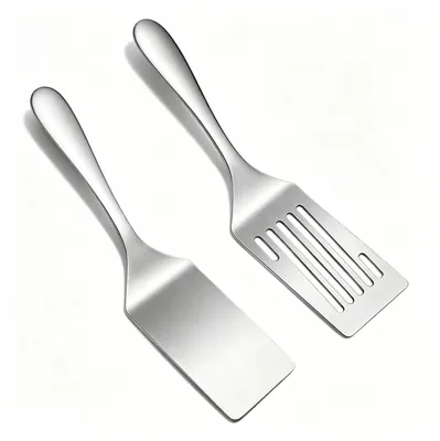 Produktbild von Edelstahl Pfannenwender & Schlitzspatel Set 2 Stück 25,3 cm
