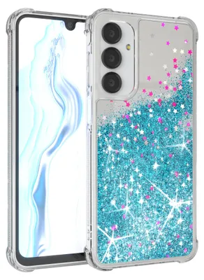 Produktbild von EAZY CASE - Glitzer Hülle kompatibel mit Samsung Galaxy A16 Glitzer Schutzhülle, Soft Case, Backcover Transparent mit Motiv