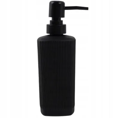 Produktbild von Seifenspender Schwarz Matt 350ml - Geriffelt Flüssigseifenspender für Badezimmer & Küche - Moderner Pumpspender & Spülmittelspender Loft-Stil
