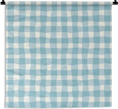 Produktbild von MuchoWow® Wandteppich Wandbehang Pastell - Blau - Muster 60x60 cm Tapisserie Dekoration Wandtuch - Dekorationen - Wand Decke