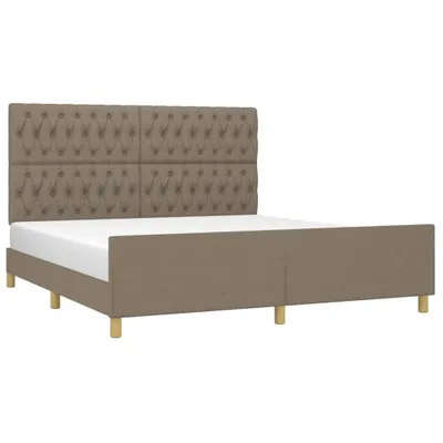 Produktbild von vidaXL Bettgestell ohne Matratze Taupe 180x200 cm Stoff