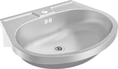 Immagine prodotto di KWC AR Lavamano, ANIMA, acciaio inox, 550x155x450 mm, con rubinetto, con troppopieno