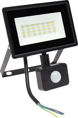 Produktbild von Spectrum LED LUX3 Fluter schwarz 20W Strahler 2000lm IP44 Neutral 4000K mit Bewegungsmelder