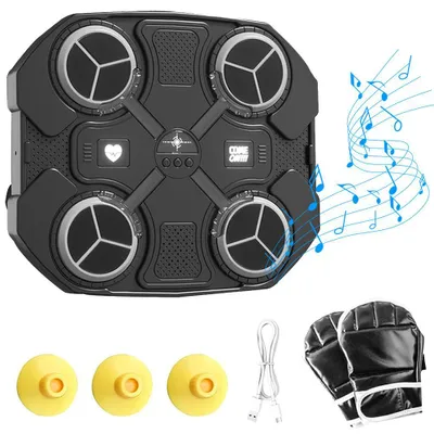 Obrázek produktu pro OKWISH boxovací pytle, dětský boxovací pytel Bluetooth, hudební tréninkový boxovací set, fitness hračka pro děti, interaktivní sportovní hračka, rukavice v balení