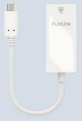 Productafbeelding van PureLink Adapter 0,10m iSerie IS260, USB-C naar Ethernet (RJ45), wit