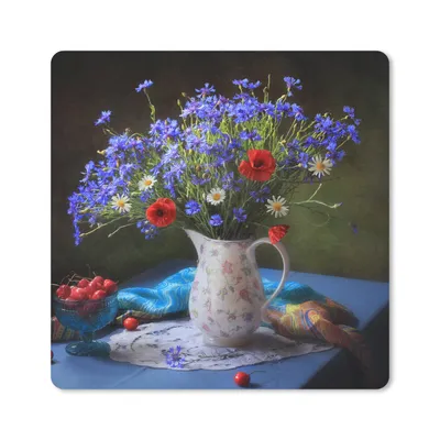 Produktbild von MuchoWow® Mauspad Mousepad Blumen - Farben - Stilleben 30x30 cm - Mousepads - Maus Mat - Pad - Mausunterlage - Gaming