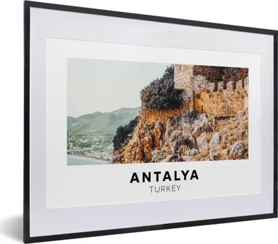 Produktbild von MuchoWow® Gerahmtes Poster Türkei - Natur - Steine 40x30 cm - Poster mit Schwarzem Bilderrahmen Wandposter Rahmen Foto Bilder - Bilderrahmen - Poster im Rahmen