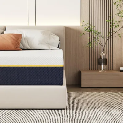 Image de DEWINNER Matelas 90x190 cm, Épaisseur 21 cm, Mousse A Mémoire + Mousse de Charbon de Bambou, Soutien Haute Resilience, Respirant, Hypoallergénique
