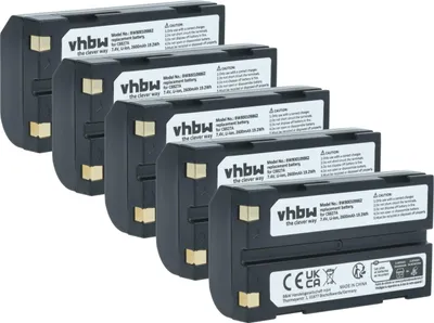 Produktbild von vhbw 5x Akku kompatibel mit Trimble TR-R8, SPS985 Receiver Kamera (2600 mAh, 7,4 V, Li-Ion)