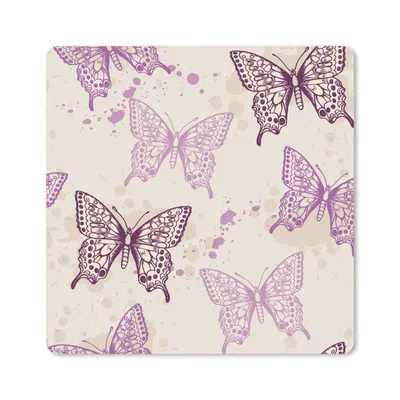 Produktbild von MuchoWow® Mauspad Mousepad Tiere - Muster - Schmetterling 20x20 cm - Mousepads - Maus Mat - Pad - Mausunterlage - Desk Mat - Bureauartikeln