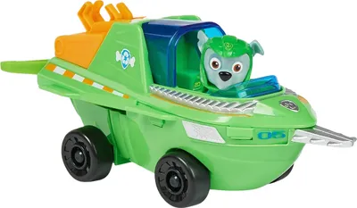 Produktbild von PAW Patrol Aqua Pups - Basis Fahrzeug im Sägefisch-Design mit Rocky-Welpenfigur