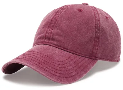 Immagine prodotto di Cappello da baseball, berretto, cotone, stile vintage, modello "dad hat", regolabile, colore bordeaux, taglia L