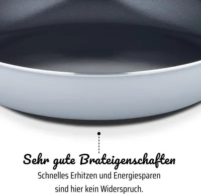 Zdjęcie produktu dla Patelnia Profesjonalna GSW PRO BASIC, 24 cm, Indukcja, Aluminium Kute, Powłoka Vitaflon Quarzit