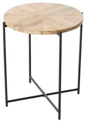 Produktbild von Kaffeetisch mit Mangoholzplatte MANDI, Ø 46 cm
