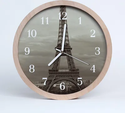 Produktbild von Holzuhr 20fi cm wanduhr - Eiffelturm Architektur
