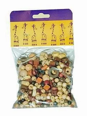 Produktbild von Perlenmischung 100g braun-natürlich