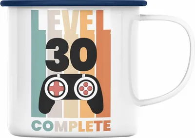 Produktbild von Trendation -  30. Geburtstag Emaille Tasse Mann Geschenk 30er Geschenkidee 30 Vater Männer Lustig Geschenke (Blau)