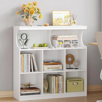 Immagine prodotto di Scaffale a griglia, 8 ripiani, 30 x 100 x 100 cm, bianco | Libreria, scaffale per magazzino, scaffale per ufficio, modello BC33203X
