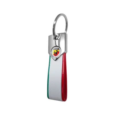 Image de Porte-clés Abarth, carbone tricolore avec logo Abarth