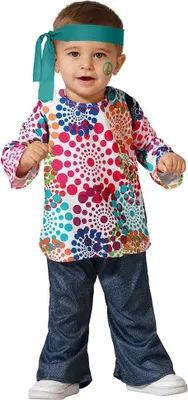Immagine prodotto di Atosa Costume hippie per neonati Multicolore 12-24 mesi Bambini Multicolore 12-24 mesi