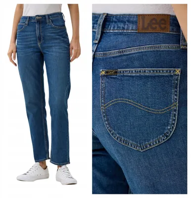 Produktbild von Lee | Damenjeans Carol Straight blau Denim High Waist klassische Baumwolljeans W30 L33