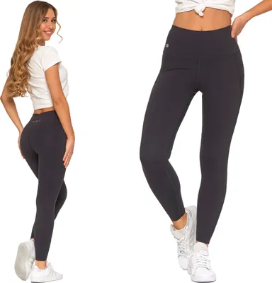 Produktbild von Moraj Damen Leggings Hoch-Bund Push-Up Fitness Sportleggings mit Taschen Jogginghose 4400-001, Graphit, S