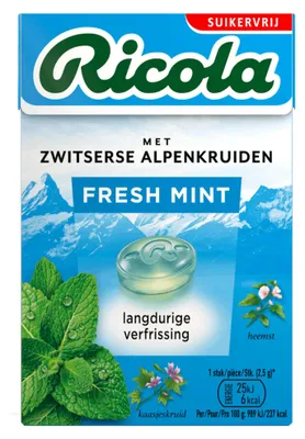 Obrázok produktu pre Ricola krabička čerstvej mäty (20x 50gr)