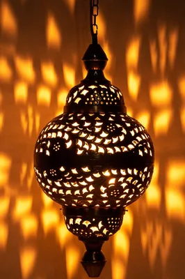 Produktbild von Orientalische Lampe Pendelleuchte Fahda Silber 50cm E27 Lampenfassung | Marokkanische Design Hängeleuchte Leuchte aus Marokko | Orient Lampen für Wohnzimmer Küche oder Hängend über den Esstisch