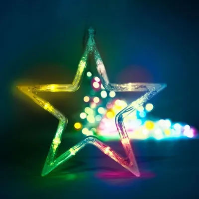 Image de Chaîne lumineuse de Noël LED STARS Multicolore (6+6 étoiles, 3x1m, 8 programmes)
