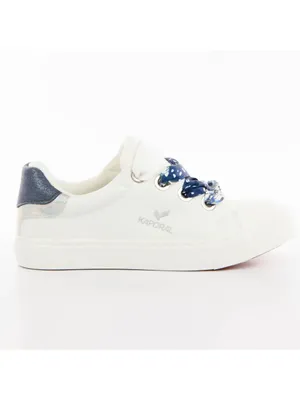 Produktbild von Sneaker Severine, Silber, aus Synthetik, Niedrige Version mit runder Schuhspitze und Schnürsenkeln