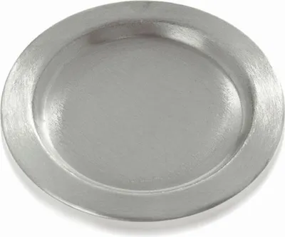 Produktbild von INNA-GLAS Kerzenuntersetzer Gregoria aus Metall, für Kerzen Ø7-8cm Silber, Ø11,5cm - Kerzenteller