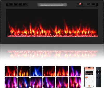Obrázok produktu pre Elektrický krb 42", 750 W/1500 W, Wi-Fi, diaľkové ovládanie