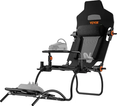 Produktbild von VEVOR Rennlenkradständer, faltbar, für Logitech G923/G920/G29, Lenkradständer und Fußpedalwinkel einstellbar, tragbarer Fahrsimulator-Cockpit aus Stahl, Thrustmaster T248P, GT-/Formel-Modus, große Größe