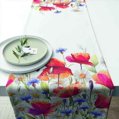 Produktbild von Tischläufer - Poppies and cornflowers