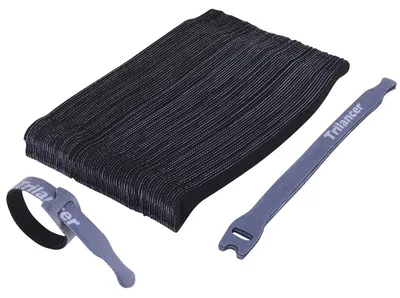 Productafbeelding van Kabelbinders met klittenband, 20 cm, 50 stuks, zwart