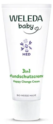 Zdjęcie produktu dla Weleda baby 3 w 1 – krem ochronny z organicznym wyciągiem z białej malwy 50 ml