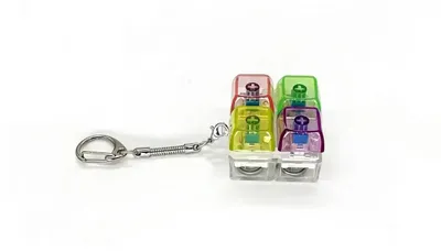Produktbild von Tastatur-Fidget - Schlüsselanhänger - Klickende Tasten - 4 Tasten - Kunststoff - Modell F