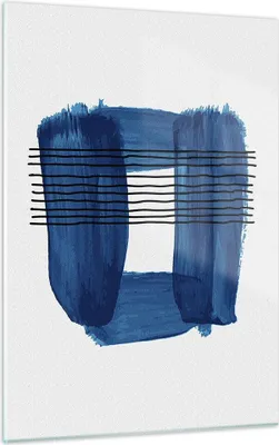 Produktbild von Bilder auf glas - Einteilig - Abstraktion Aquarell Blau - 50x70cm - Glasbilder - Wandbilder - Bilder - zum Aufhängen bereit - Wanddekoration aus Glas - Glas Bilder - Wandbild auf Glas - GPA50x70-4223