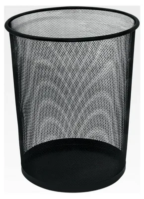 Produktbild von Runder Metallpapierkorb schwarz 19 l