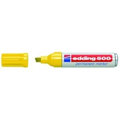 Obrázek produktu pro edding permanentní popisovač 500 4-500005 2-7mm plnitelný klínový hrot žlutý