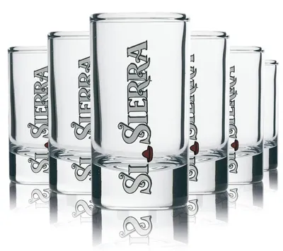 Produktbild von 6x Sierra Tequila Glas Stamper Kurzer Shotbecher 2cl SI SIERRA