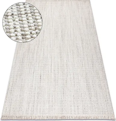 Zdjęcie produktu dla Dywan NANO EO78C Melanż, pętelkowy, płasko tkany szary / biały beżowy 240x330 cm
