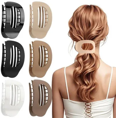 Immagine prodotto di Set di mollette piatte per capelli da donna, sicure e resistenti, 6 pezzi