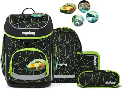 Imagen del producto de Set de mochila escolar cubo CyBär Race -