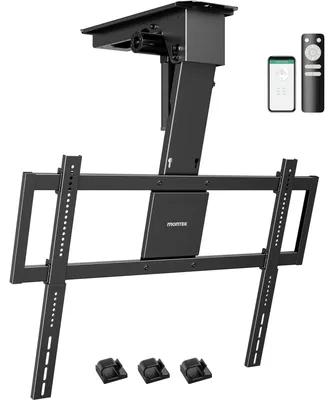Image de Support mural motorisé pour téléviseurs de 43 à 86 pouces, jusqu'à 55 kg - Support de plafond motorisé pour téléviseur, avec télécommande