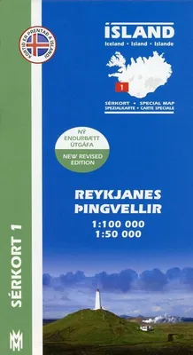 Produktbild von Island Serkort 01 Reykjanes - Pingvellir 1 : 100 000 / 1 : 50 000