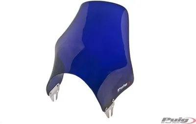 Produktbild von PUIG nackte Windschutzscheibe blau 340x320mm ABE genehmigt für Kawasaki