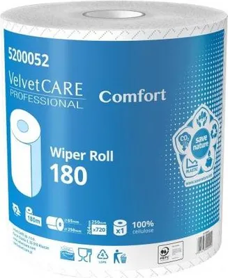 Produktbild von VELVET Professional Industrie-Reinigungstuch, 2-lagig, 720 Blatt, 180m, 1 Stk., weiß VLP-5200052