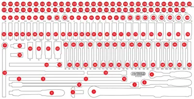 Produktbild von KS Tools Leere Schaumstoffeinlage zu 813.0165